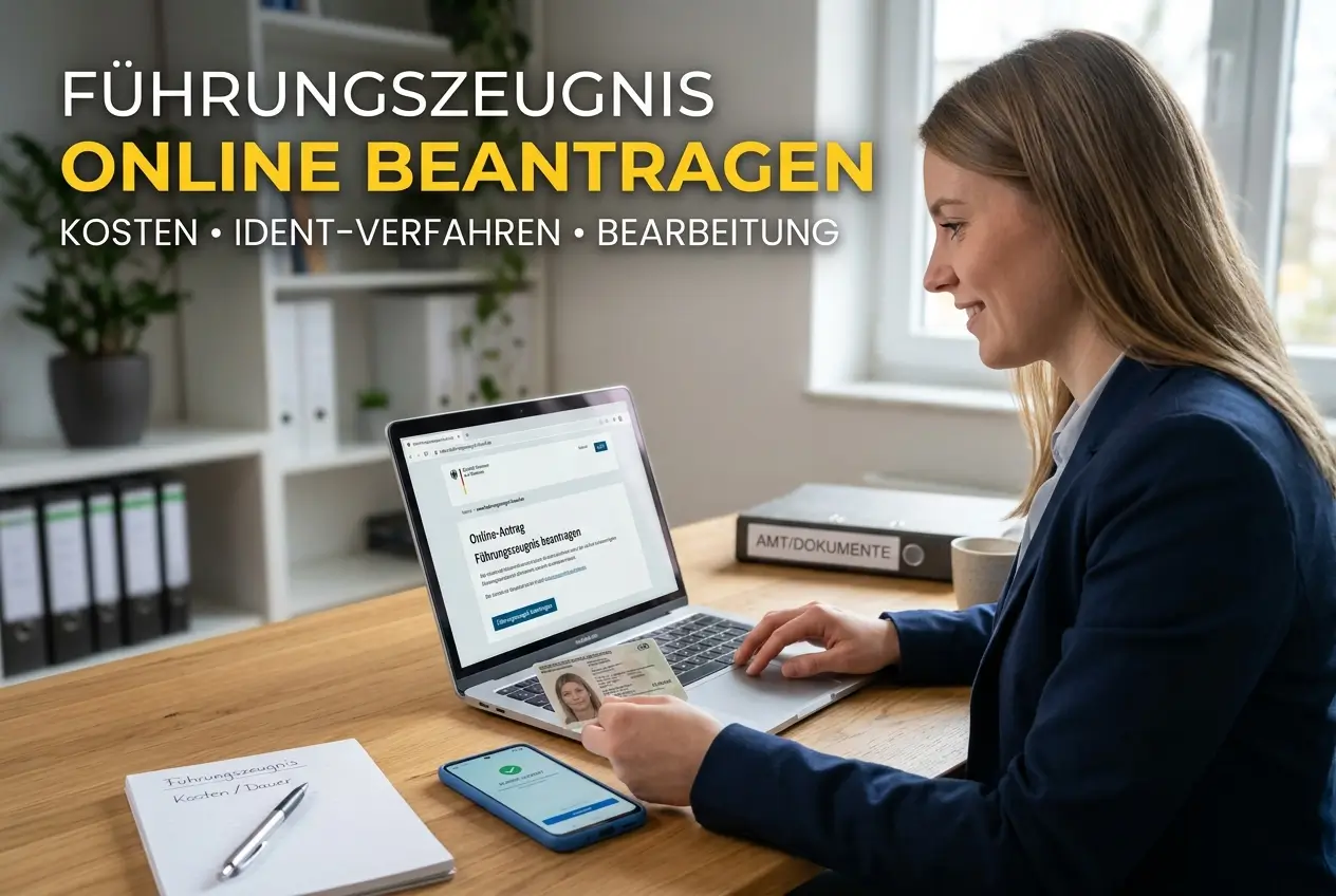 Mulher aplicando para verificação online em laptop em escritório