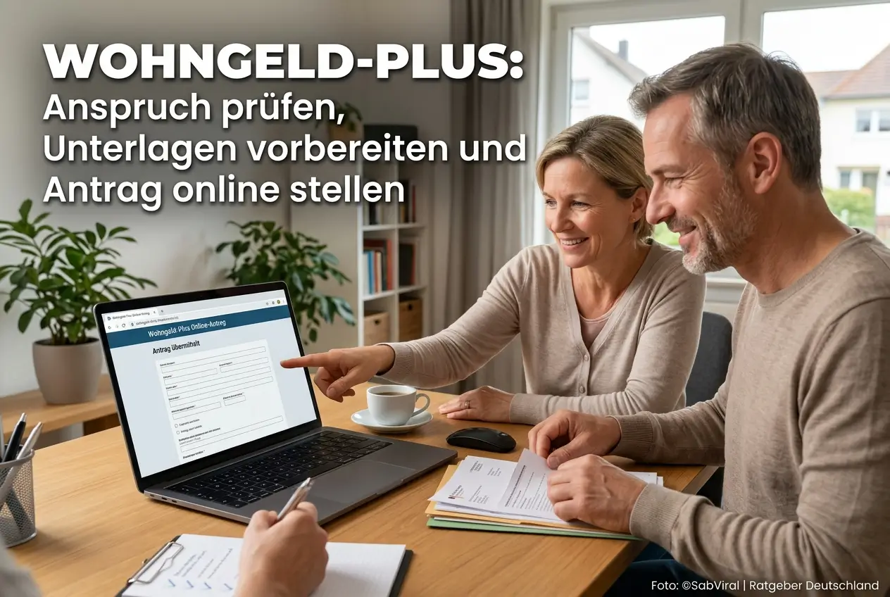Casal revisa elegibilidade para Wohngeld-Plus online